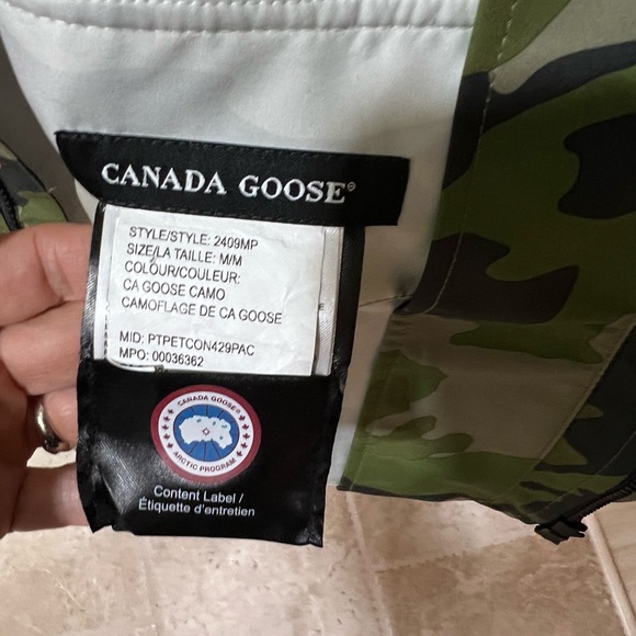 NWT CANADA GOOSE CAMOUFLAGE CAVALRY WATER REPELLENT JACKET MEN'S MEDIUM - Picture 11 of 15